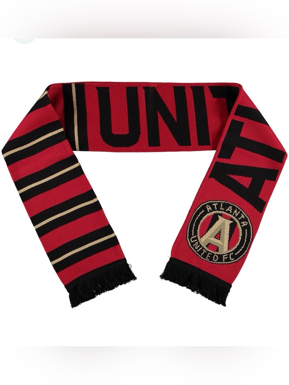 Atlanta United FC Red/Black Stripes Knit Scarf by Ruffneck